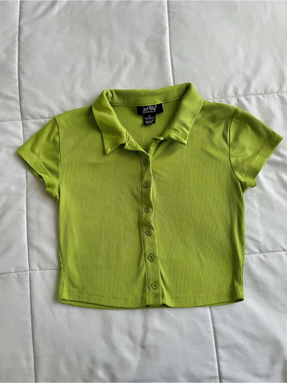 Lime Green Button-Up Tee